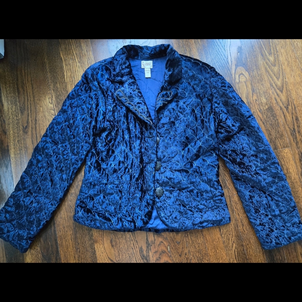 Tracy Porter Velvet Quilter Jacket‎ Size 6-8